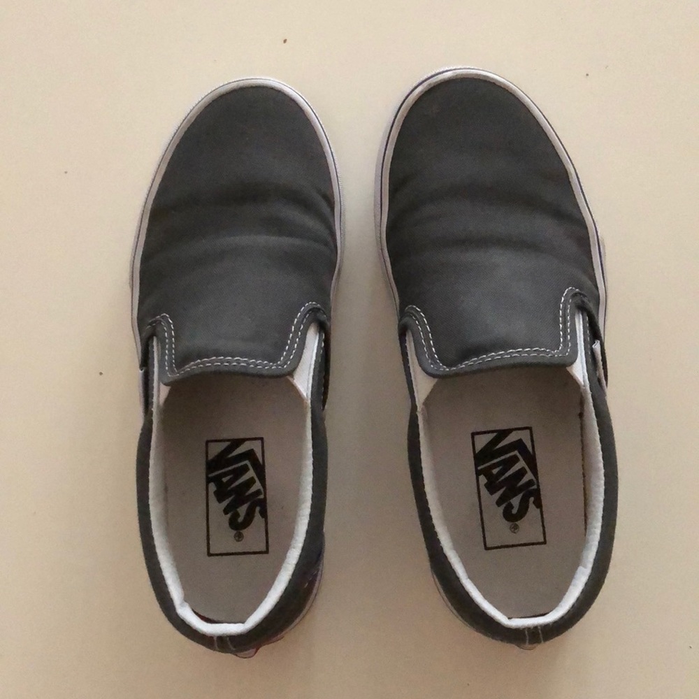 Vans slip on grey